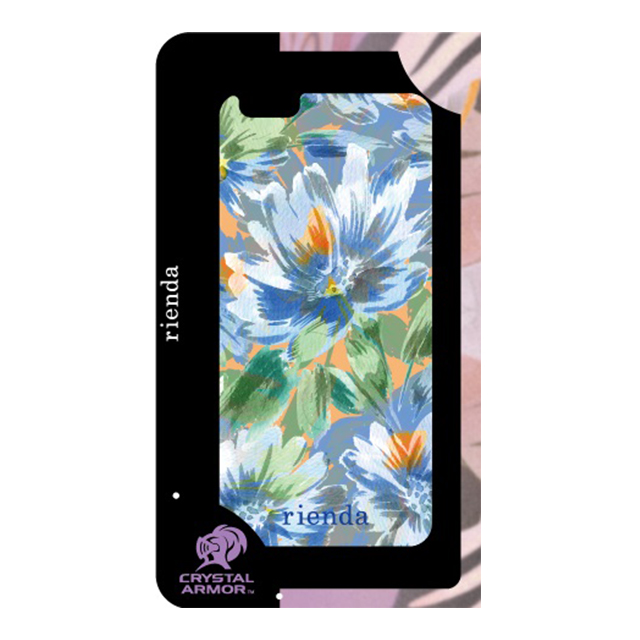 【iPhone6s/6 フィルム】rienda×CRYSTAL ARMOR 背面ガラス Bright flower (ブルー)goods_nameサブ画像