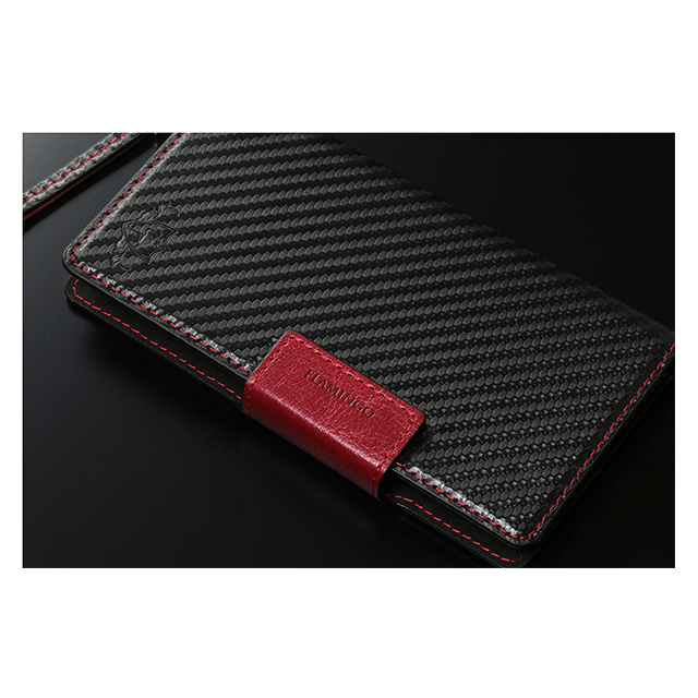 【マルチ スマホケース】Multi type FLAMINGO Carbon (Black×Red)goods_nameサブ画像