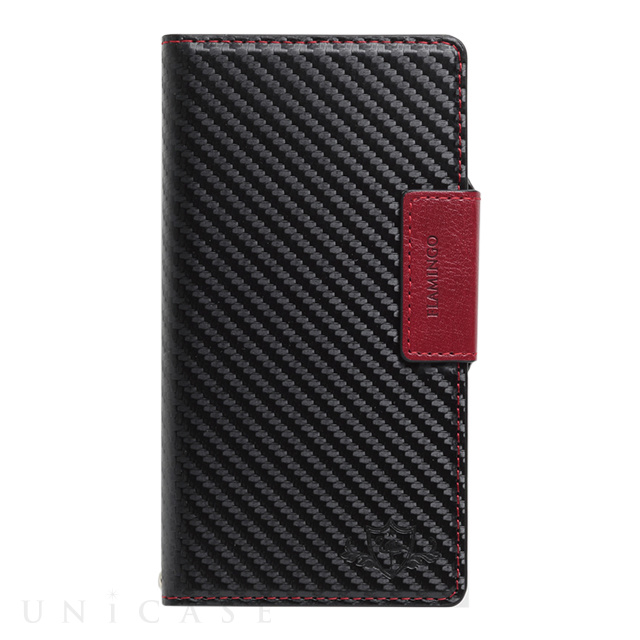 【マルチ スマホケース】Multi type FLAMINGO Carbon (Black×Red)