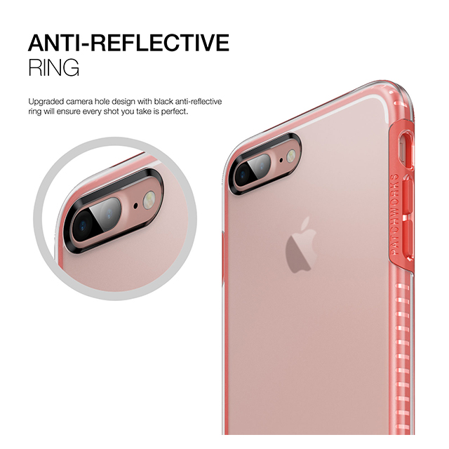 【iPhone8 Plus/7 Plus ケース】Level Case (Red/Clear)サブ画像