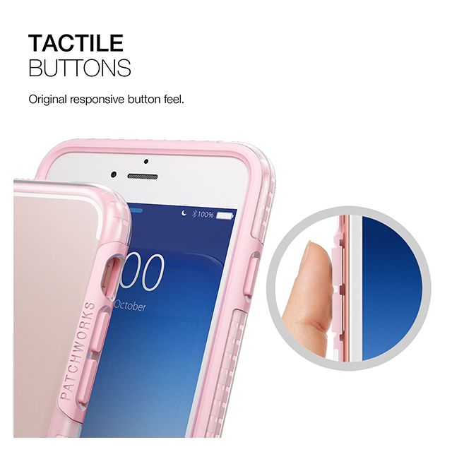 【iPhone8 Plus/7 Plus ケース】Level Case (Pink/Clear)サブ画像