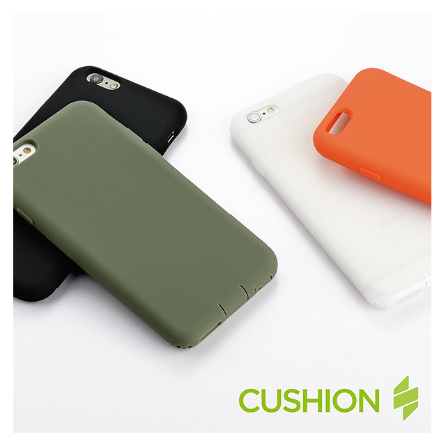 【iPhoneSE(第3/2世代)/8/7/6s/6 ケース】Cushion 衝撃吸収シリコンケース (ブラック)サブ画像