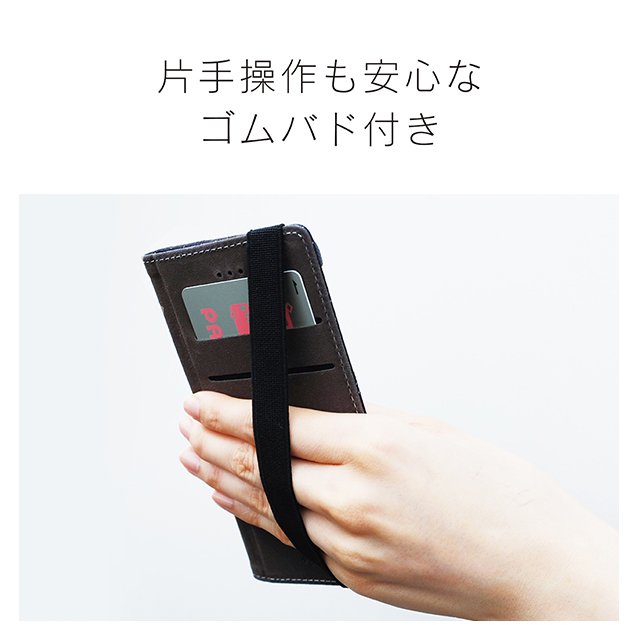 【iPhone7/6s/6 ケース】Libro マグネットレスフリップケース (ブラックデニム)サブ画像