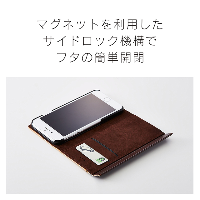 【iPhone8 Plus/7 Plus ケース】SideKick 2トーンフリップノートケース (ブラック)サブ画像