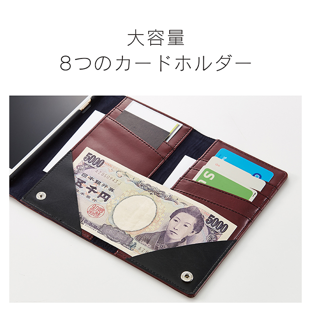 【iPhone8 Plus/7 Plus ケース】Billfold フリップノートカードケース (ブラック)goods_nameサブ画像