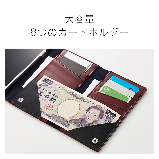 【iPhone8 Plus/7 Plus ケース】Billfold フリップノートカードケース (ネイビー)サブ画像