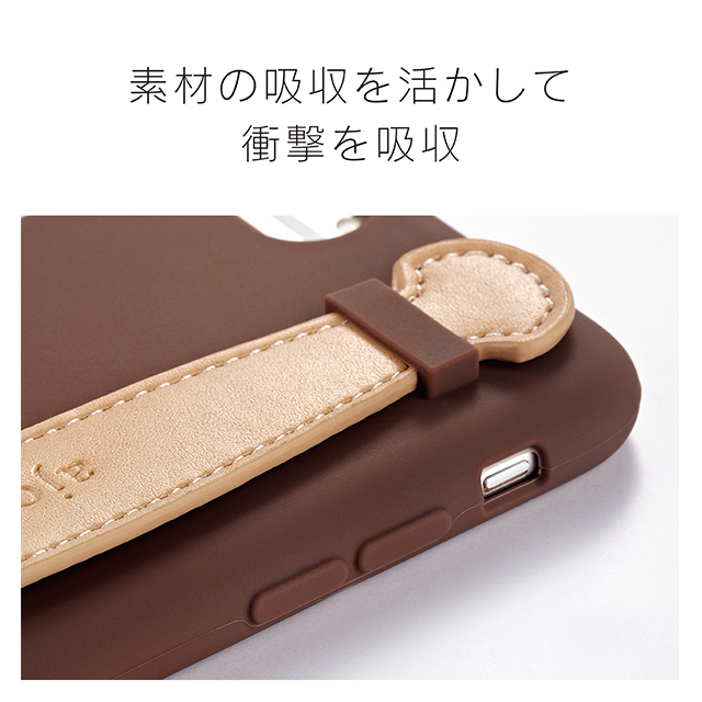 【iPhone8 Plus/7 Plus ケース】ajouter [Handie] 衝撃吸収バンドシリコンケース (ブラウン)goods_nameサブ画像