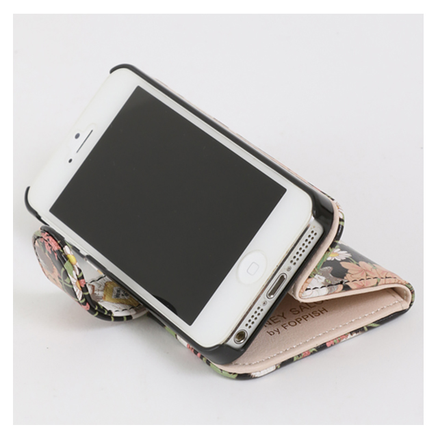 【iPhone6s/6 ケース】フラワーキャットiPhone6/6ｓケース (ブラック)goods_nameサブ画像