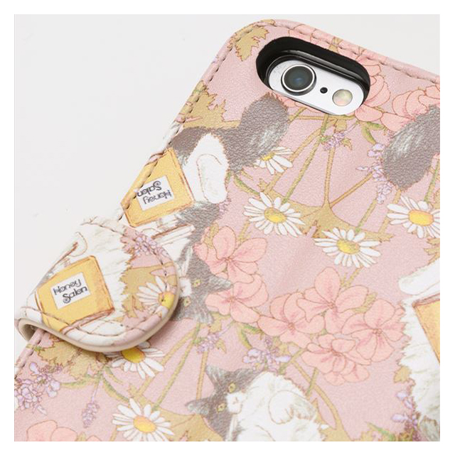 【iPhone6s/6 ケース】フラワーキャットiPhone6/6ｓケース (ブラック)goods_nameサブ画像