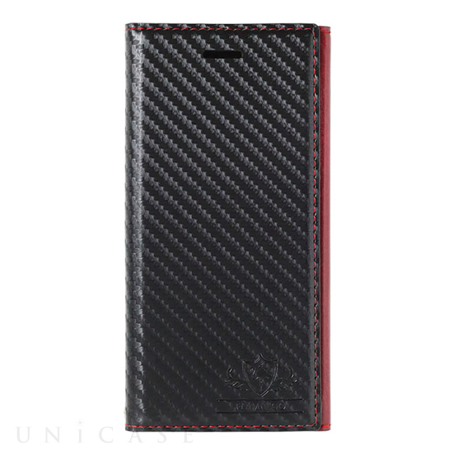 【iPhoneSE(第3/2世代)/8/7 ケース】FLAMINGO Carbon (Black×Red)