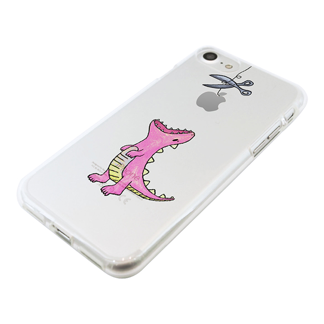 【iPhone8/7 ケース】ソフトクリアケース (はらぺこザウルス/ピンク)goods_nameサブ画像