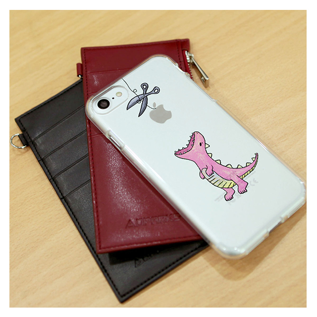 【iPhone8/7 ケース】ソフトクリアケース (はらぺこザウルス/ピンク)goods_nameサブ画像