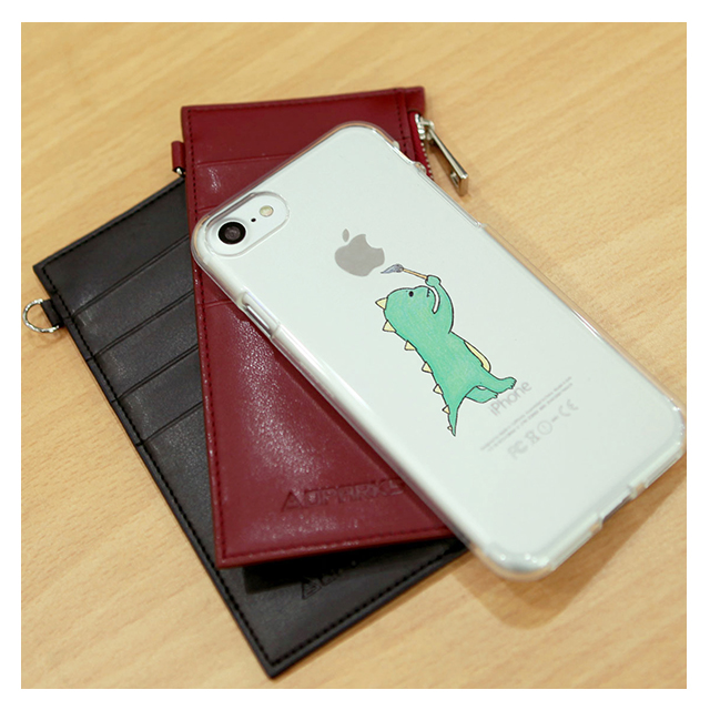 【iPhone7 ケース】ソフトクリアケース (お絵かきザウルス/グリーン)サブ画像