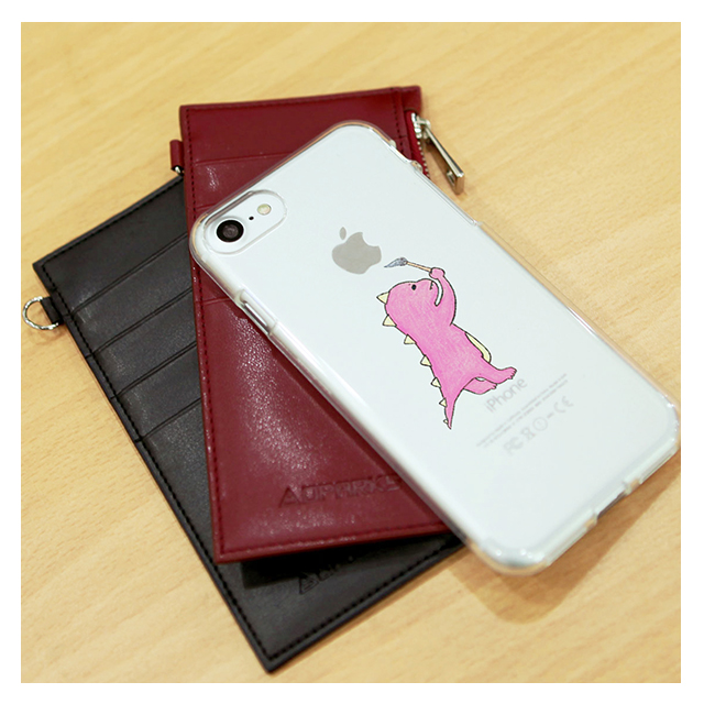 【iPhone7 ケース】ソフトクリアケース (お絵かきザウルス/ピンク)goods_nameサブ画像