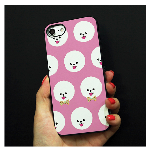 【iPhoneSE(第3/2世代)/8/7 ケース】ブラックケース (Fashionable Dog ビションフリーゼ)goods_nameサブ画像