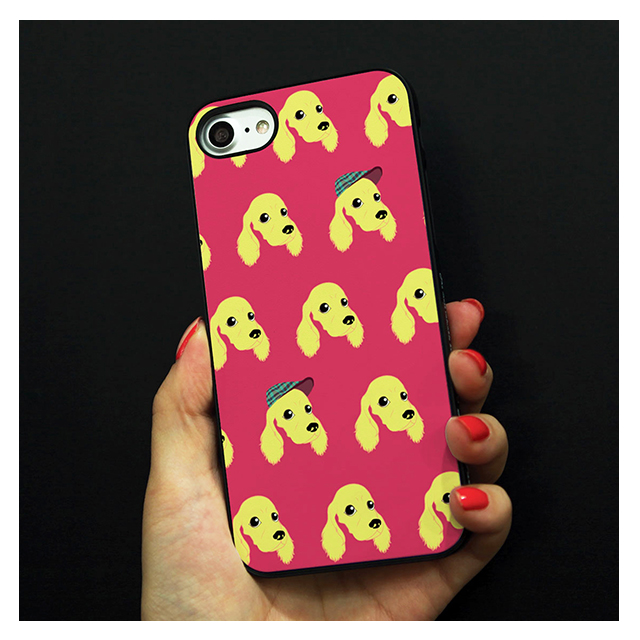 【iPhoneSE(第3/2世代)/8/7 ケース】ブラックケース (Fashionable Dog コッカースパニエル)goods_nameサブ画像