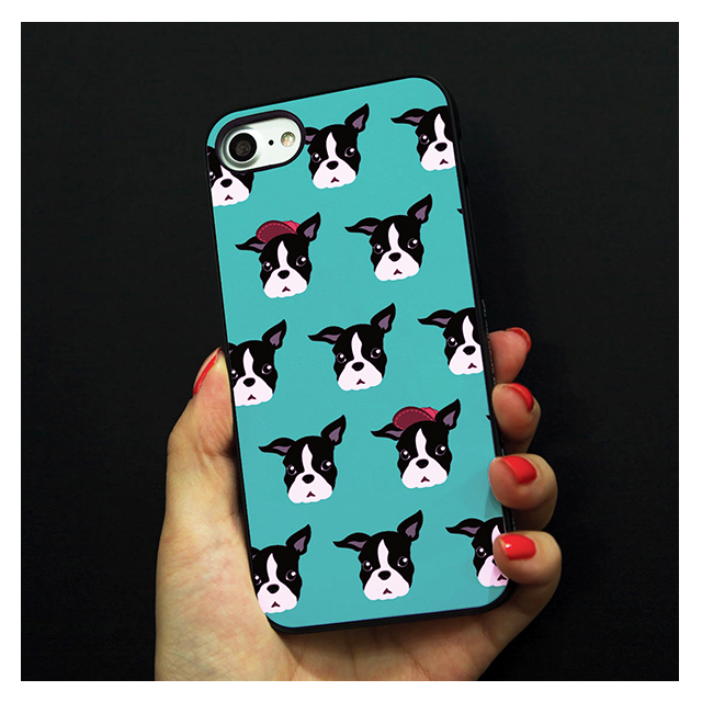 【iPhoneSE(第3/2世代)/8/7 ケース】ブラックケース (Fashionable Dog フレンチブルドッグ)goods_nameサブ画像