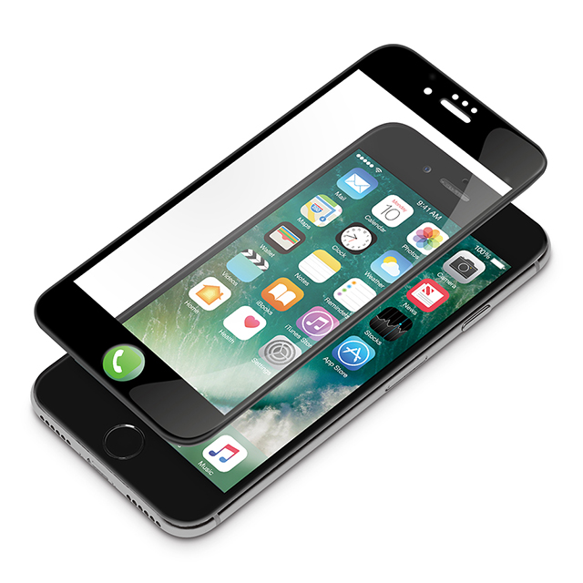 【iPhone7 フィルム】液晶保護ガラス 3Dフレーム全面保護 (光沢/ブラック)サブ画像