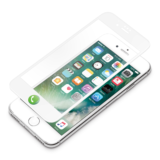 【iPhone7 フィルム】液晶保護ガラス 3Dフレーム全面保護 (光沢/ホワイト)サブ画像