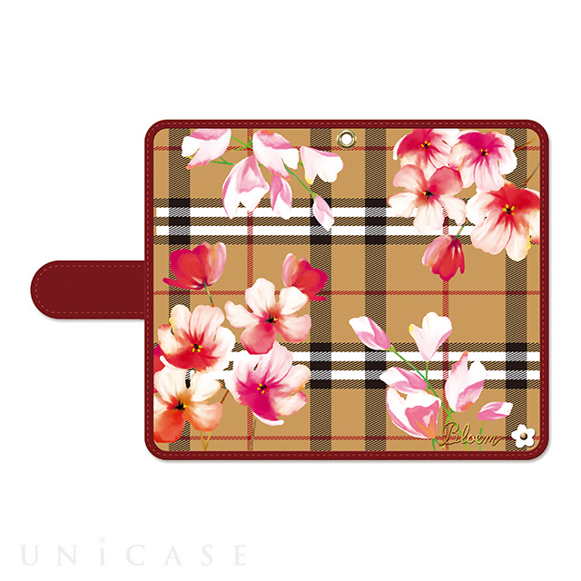 【iPhoneSE(第2世代)/8/7 ケース】Red plaid flower