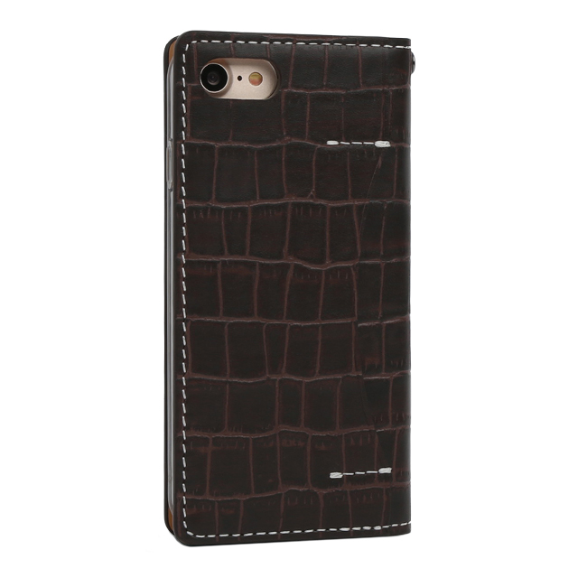 【iPhone8/7 ケース】Premium Croco (Dark Brown)サブ画像