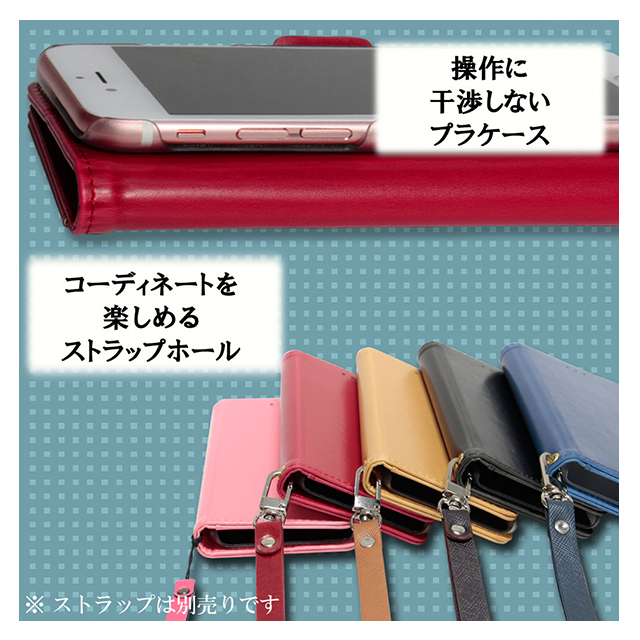 【iPhone8/7 ケース】gufo 手帳型ケース サイドマグネット (ブラック)サブ画像