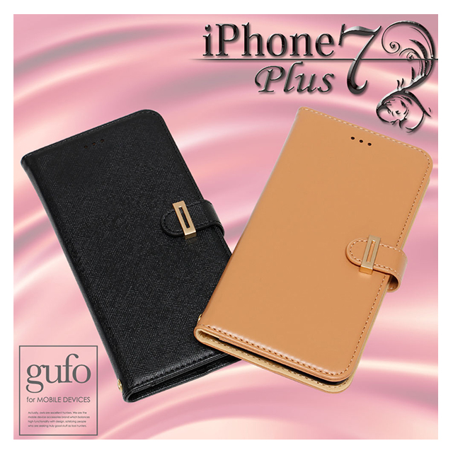 【iPhone8 Plus/7 Plus ケース】gufo 手帳型ケース 金具付き (ブラック)goods_nameサブ画像