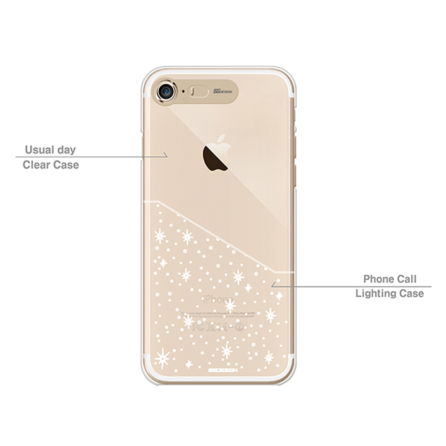 【iPhone8/7 ケース】Clear Hard イルミネーションケース (スノー/ゴールド)サブ画像