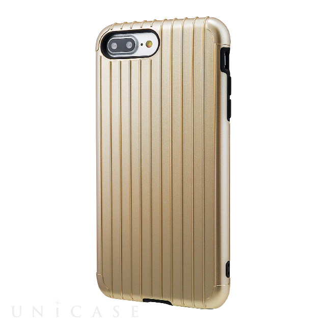 【iPhone8 Plus/7 Plus ケース】”Rib” Hybrid Case (Gold)