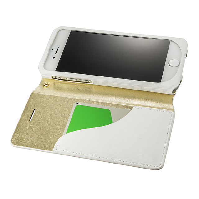 【iPhone8/7 ケース】Flap Leather Case ”Colo” (White)goods_nameサブ画像