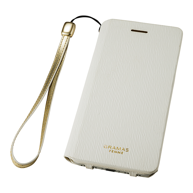 【iPhone8/7 ケース】Flap Leather Case ”Colo” (White)サブ画像