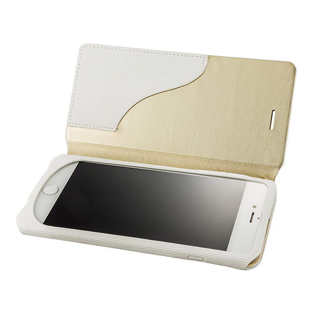 【iPhone8 Plus/7 Plus ケース】Flap Leather Case ”Colo” (White)サブ画像