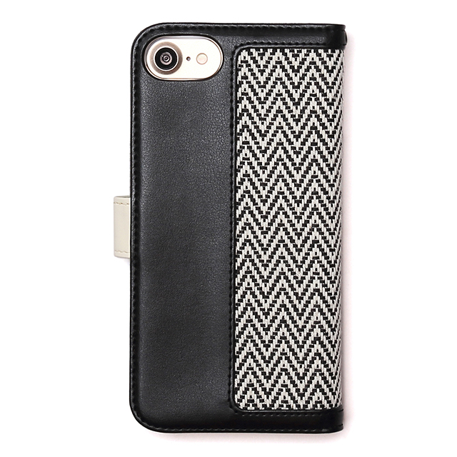 【iPhoneSE(第3/2世代)/8/7 ケース】Herringbone Diary (ブラック)goods_nameサブ画像