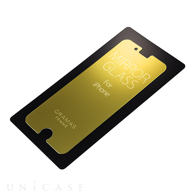 【iPhone8 Plus/7 Plus フィルム】Protection Mirror Glass (Gold)