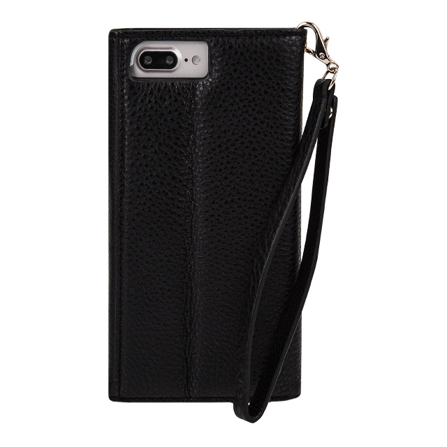 【iPhone8 Plus/7 Plus ケース】Leather Folio Wristlet Case (Black)サブ画像