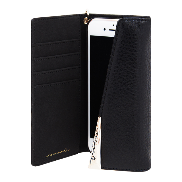 【iPhone8 Plus/7 Plus ケース】Leather Folio Wristlet Case (Black)goods_nameサブ画像