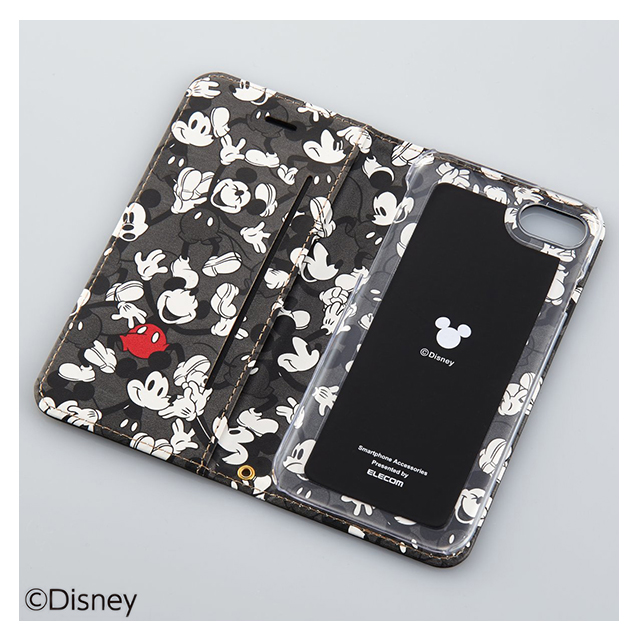 【iPhone8/7 ケース】ソフトレザーケース/Disney/カジュアル (スマイル・ブラック)サブ画像