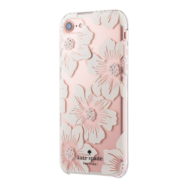 【iPhoneSE(第2世代)/8/7 ケース】1PC Comold (Hollyhock Floral Clear/Cream with Stones)サブ画像