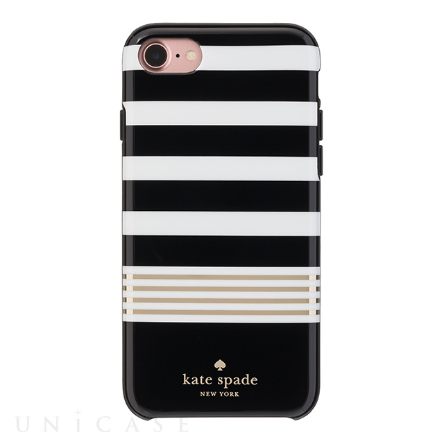 【iPhoneSE(第2世代)/8/7 ケース】1PC Comold (Stripe 2 Black/White/Gold Foil)