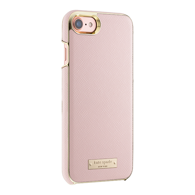 【iPhoneSE(第2世代)/8/7 ケース】Wrap Case (Saffiano Rose Quartz/Gold Logo Plate)goods_nameサブ画像