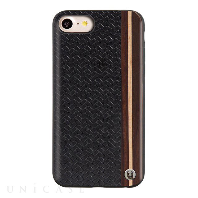 【iPhone8/7 ケース】Micro weave design hard shell Black