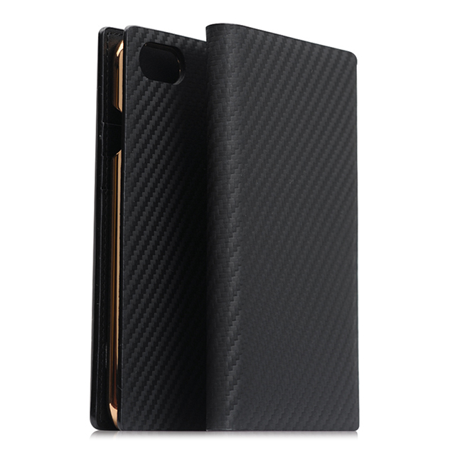 【iPhoneSE(第3/2世代)/8/7 ケース】Carbon Leather Case (ブラック)サブ画像