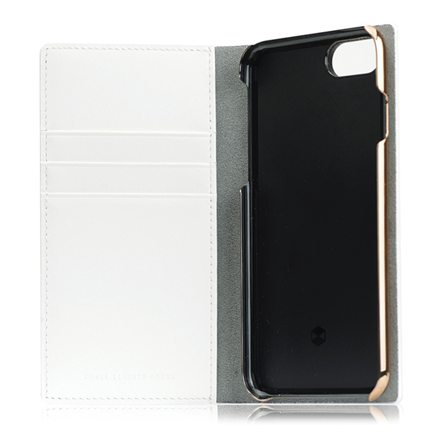 【iPhoneSE(第3/2世代)/8/7 ケース】Calf Skin Leather Diary (ホワイト)サブ画像