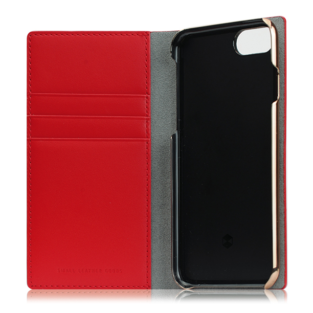 【iPhoneSE(第3/2世代)/8/7 ケース】Calf Skin Leather Diary (レッド)goods_nameサブ画像