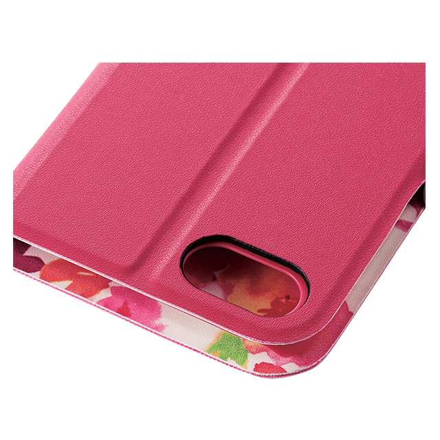 【iPhone8/7 ケース】ソフトレザーケース/薄型/磁石付/女子向 (ピンク)サブ画像