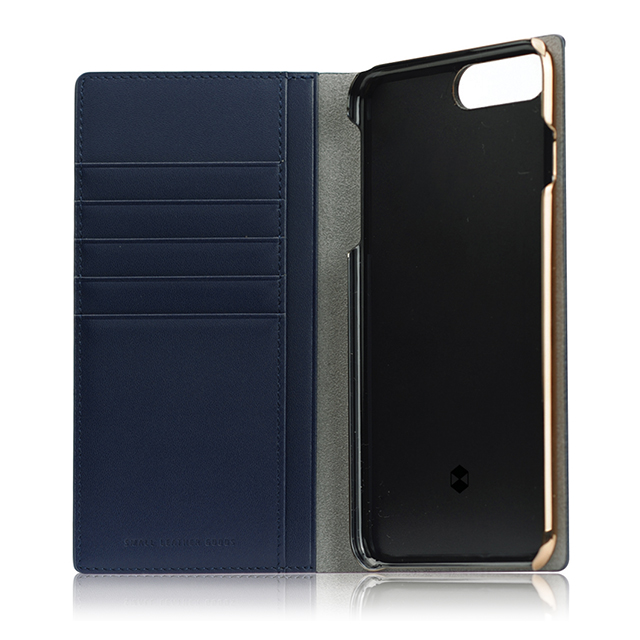 【iPhone8 Plus/7 Plus ケース】Edition Calf Skin Leather Diary (ネイビー)サブ画像