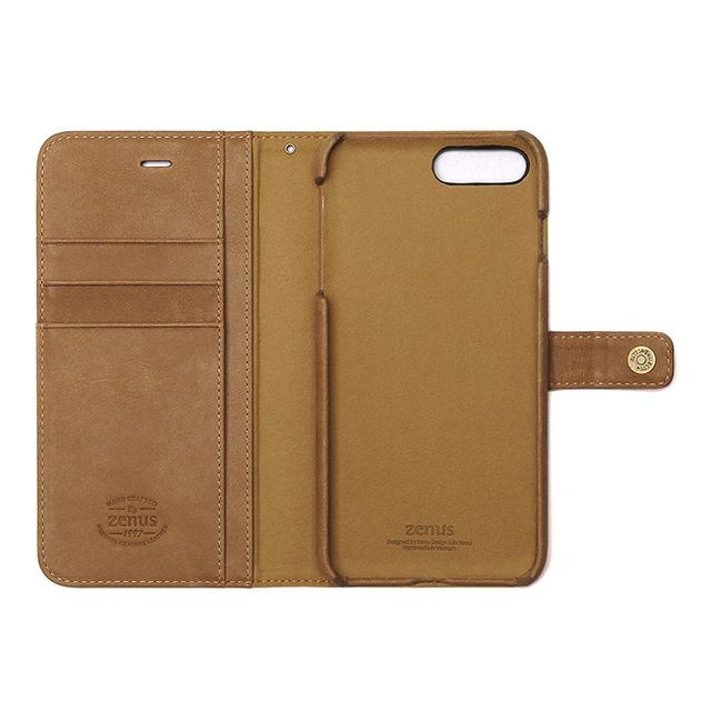 【iPhone8 Plus/7 Plus ケース】Vintage Diary ビンテージブラウン ストラップ付きgoods_nameサブ画像