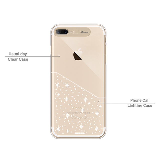 【iPhone8 Plus/7 Plus ケース】Clear Hard イルミネーションケース (ファイヤーワークス/シルバー)サブ画像