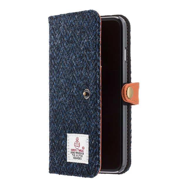 【iPhone8/7 ケース】RILEGA Harris Tweed Flip (ブルー・ヘリンボーン)goods_nameサブ画像