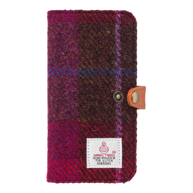 【iPhone8/7 ケース】RILEGA Harris Tweed Flip (マゼンダチェック)goods_nameサブ画像